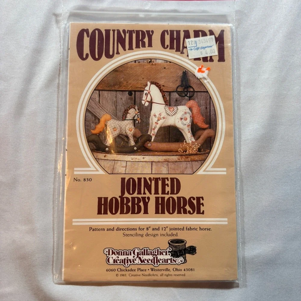 Donna Gallagher Creative Needlearts Jointed Hobby Horse Sewing Pattern 830 1983
